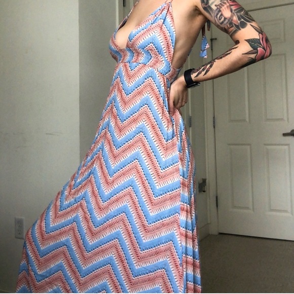 En Creme Flowy Boho Summer Sundress - Picture 1 of 3